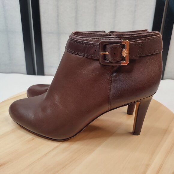 Vince Camuto Chrissa Brown Supple Leather Heeled Ankle Boots Women US 10M - Picture 2 of 16